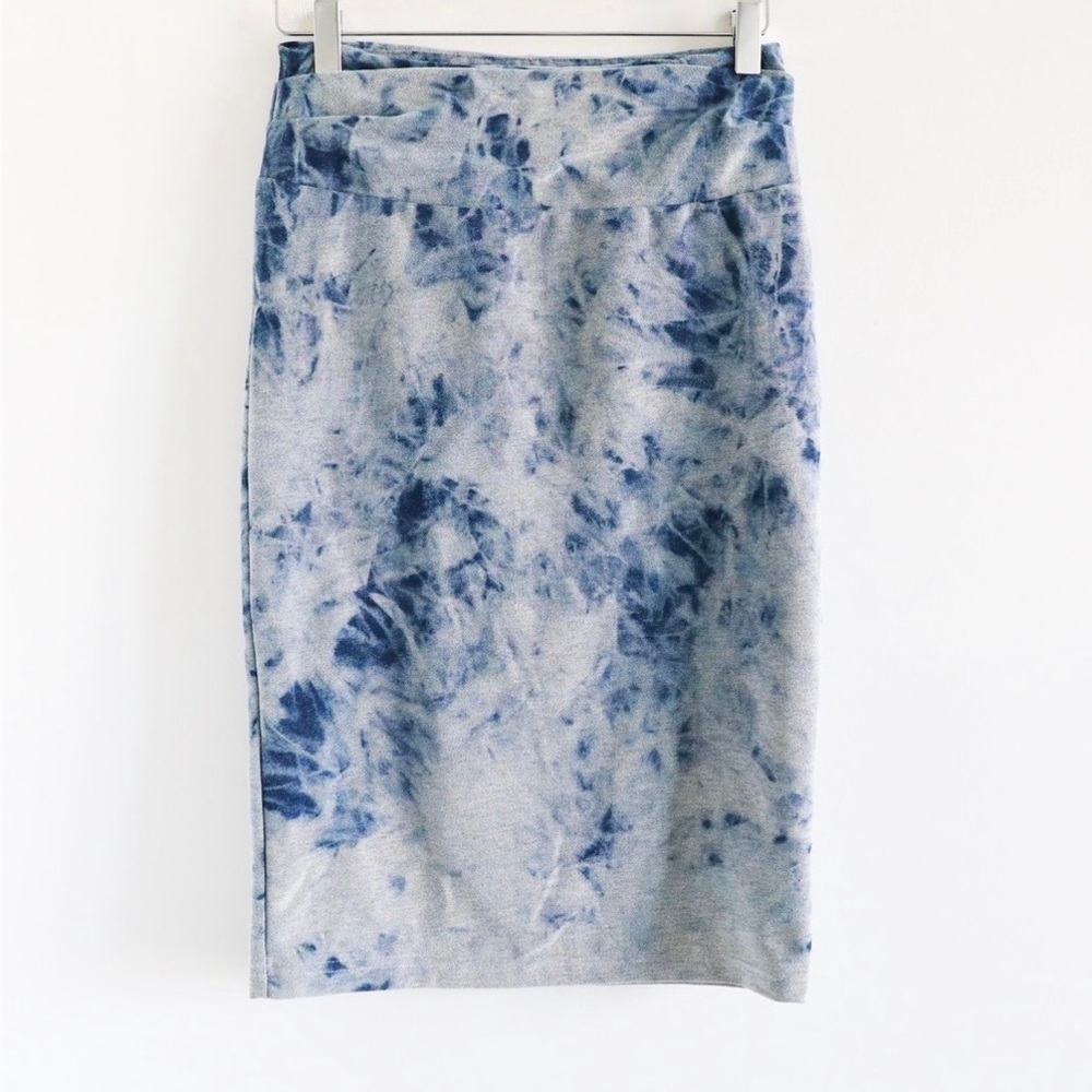 Zili Otto tie-dye stretch high-waist pencil skirt 90s designer mesh trendy XS